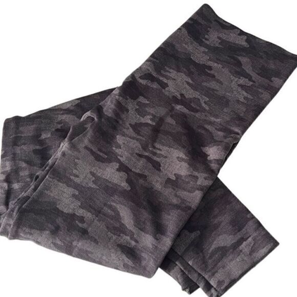 Spanx Look at Me Now Seamless Leggings FL3515 Grey/Heather Camo Size L - Picture 2 of 14